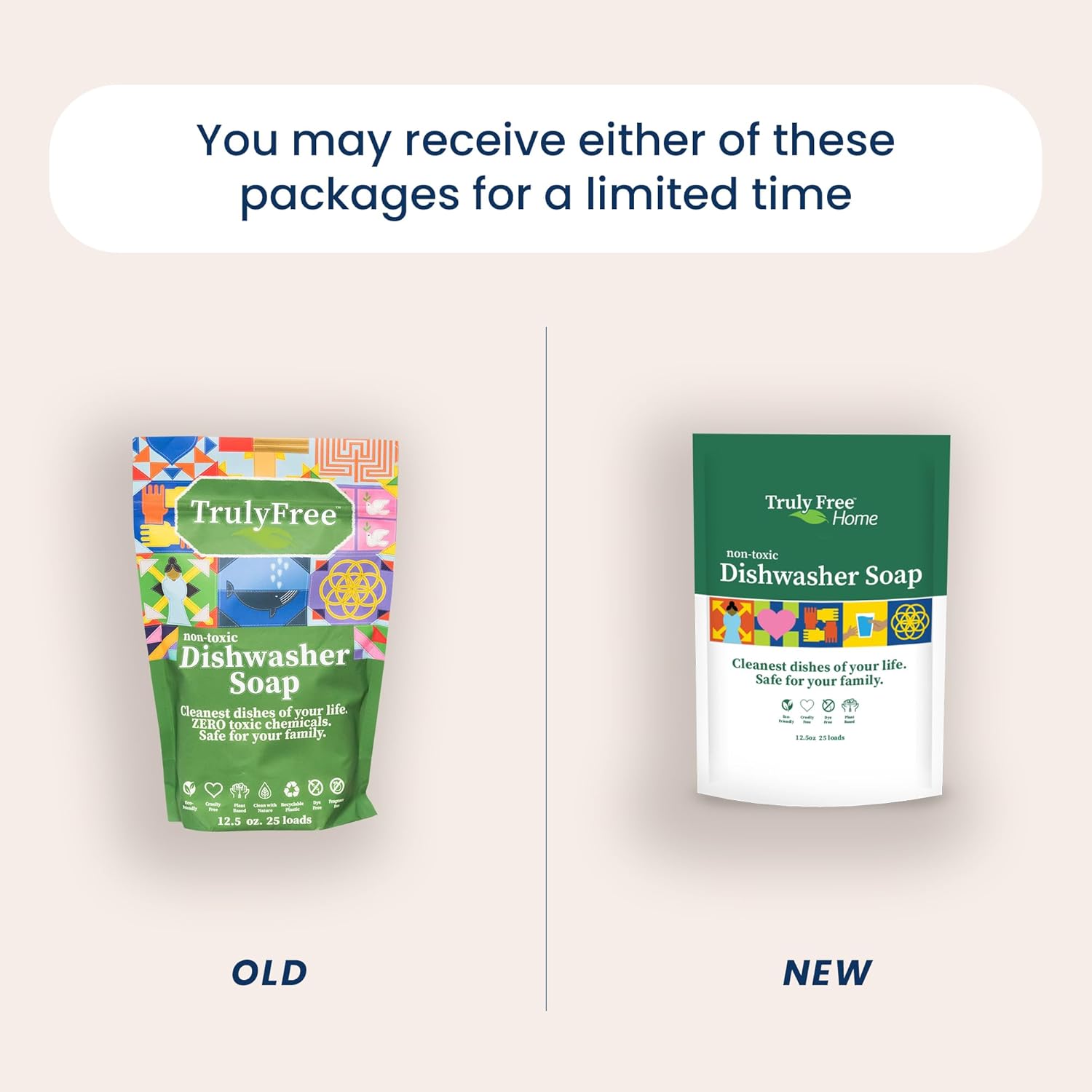 Truly Free Dishwasher Detergent Powder | Natural Dish Detergent, Dishwasher Soap | Plastic Free