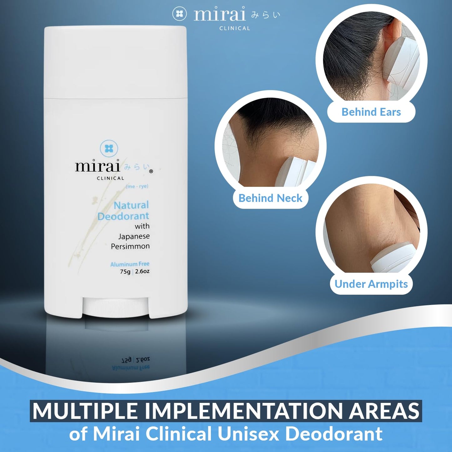Mirai Clinical - All Natural Deodorant for Women and Men - w/Japanese Persimmon Extract - Full-Body