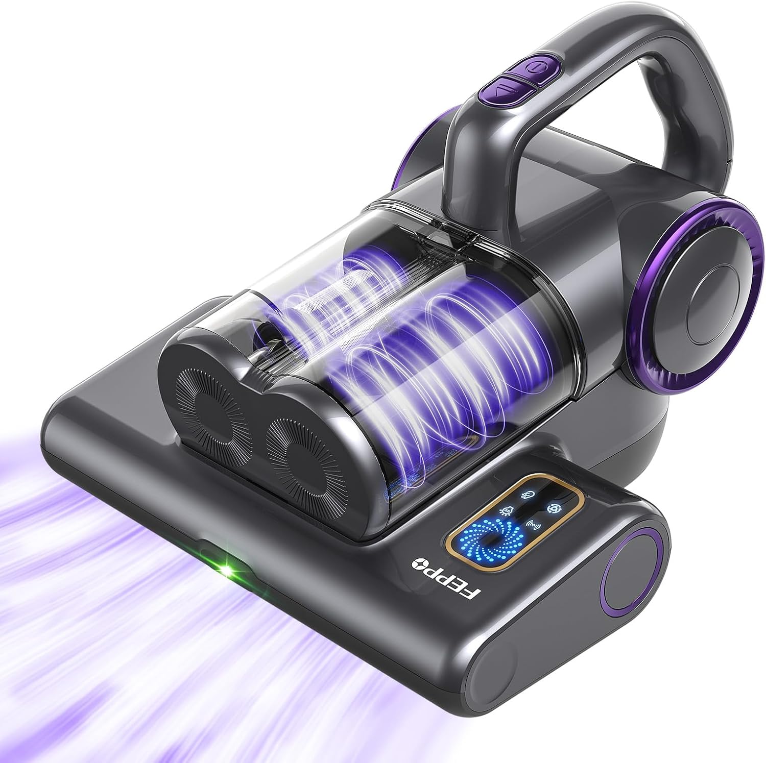 FEPPO Mattress Vacuum Cleaner, 16Kpa Bed Vacuum Cleaner with 253.7nm UV-C Light, 140°F Heat, HEPA