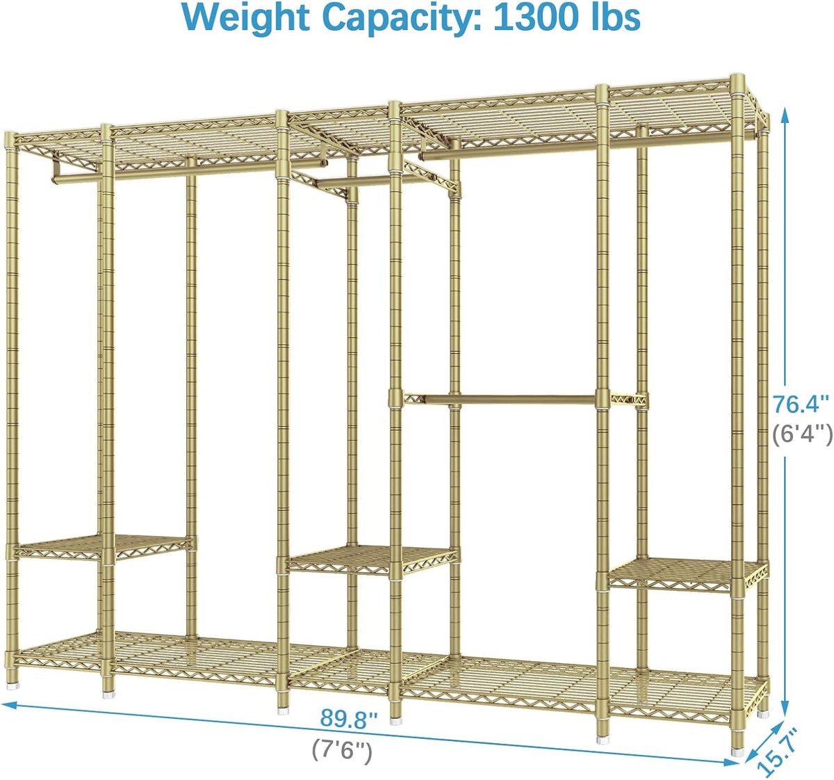 VIPEK V50 Extra Large Portable Closet Rack Bedroom Armoire Freestanding Wardrobe Closet, Heavy Duty
