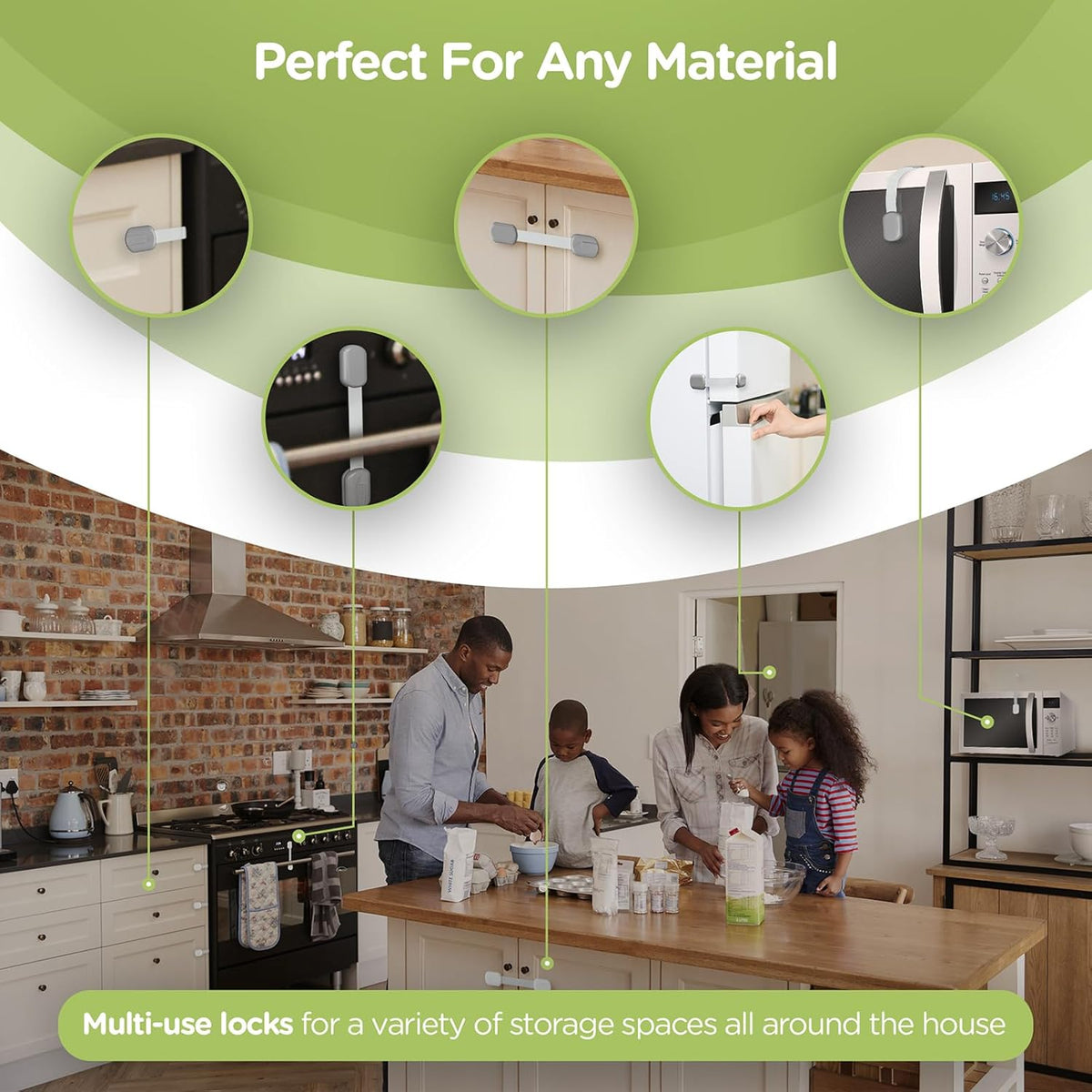 Baby Proofing Child Safety Locks (16 Pack) by Skyla Homes - The Safest, Quickest and Easiest 3M