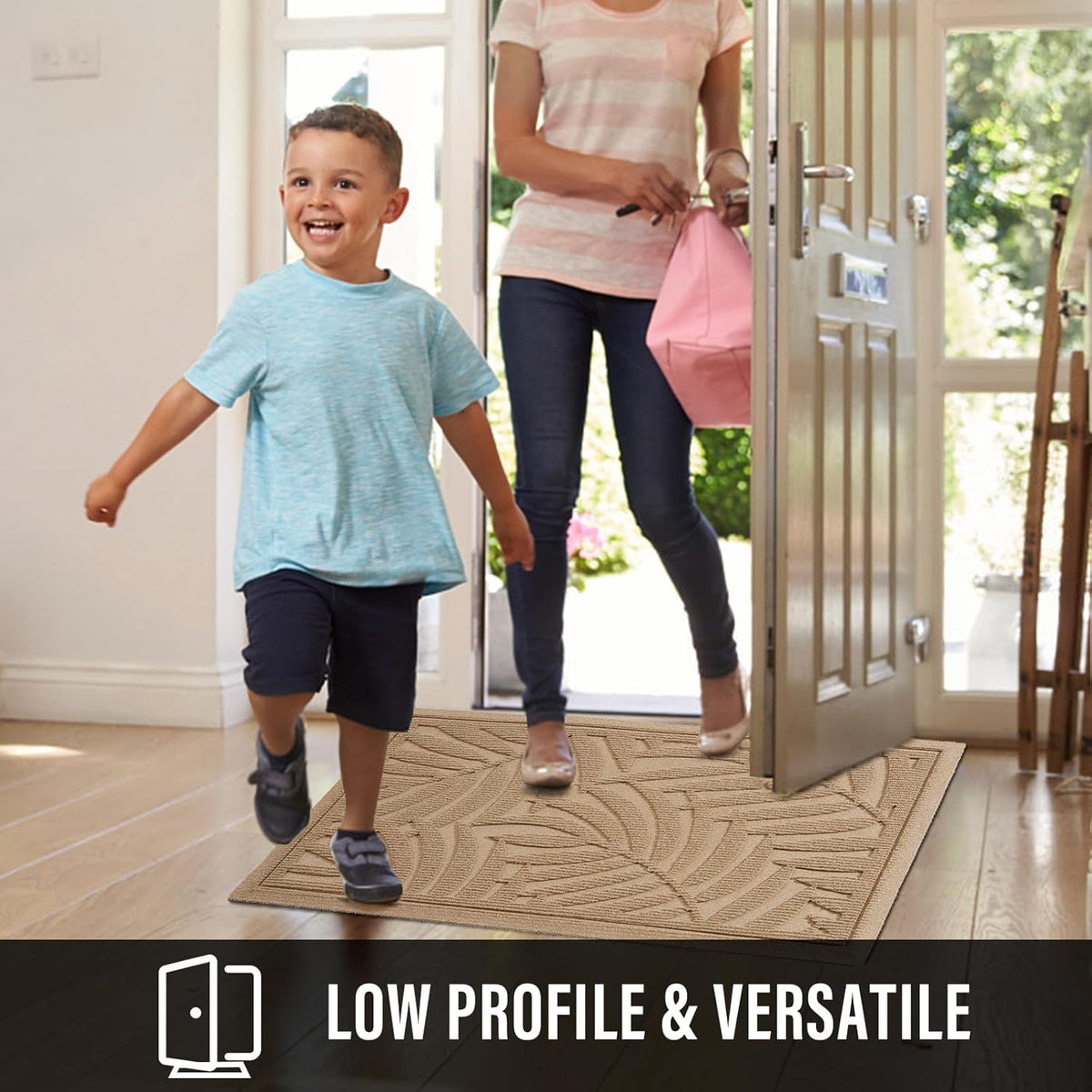 Front Door Mat, Absorbent Resist Dirt Welcome Door Mat Indoor Outdoor, Waterproof Doormat, Sturdy