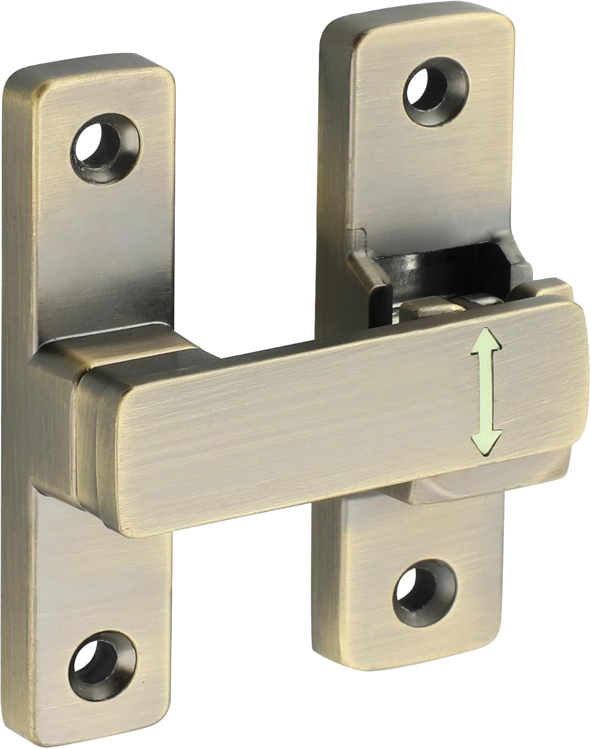 90/180 Degree Flip Latch Gate Latch, Heavy Duty Black Safety Door Lock Enhanced Security Flip Latch