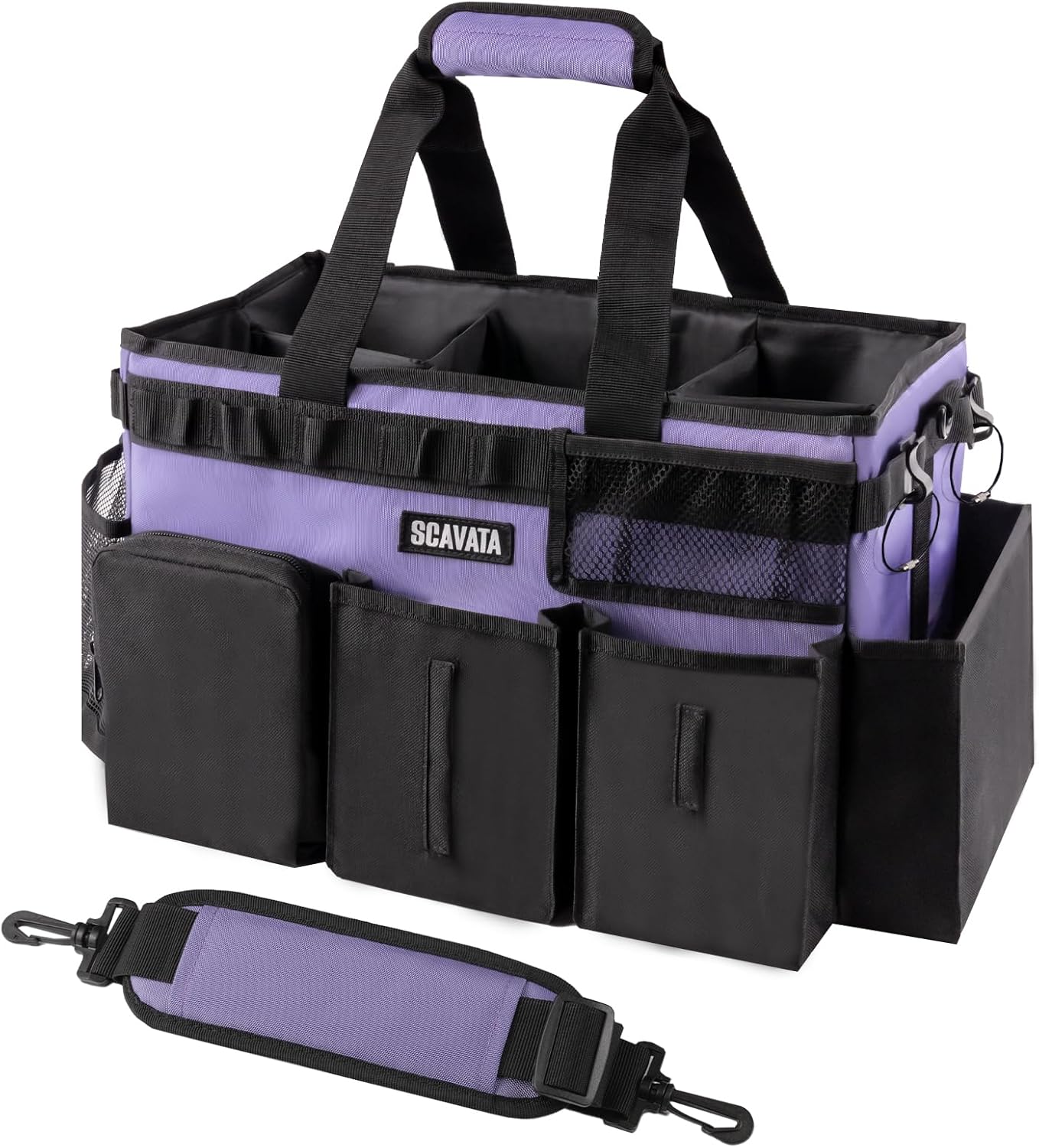 Wearable Cleaning Caddy Bag, Cleaning Caddy Supplies Organizer with Handle & Shoulder Straps for