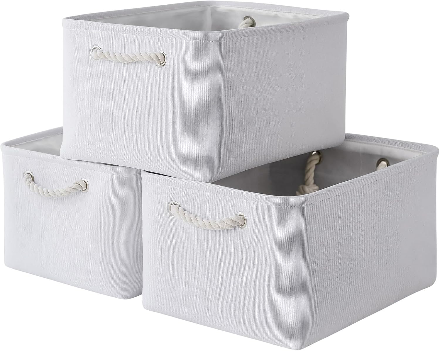 TheWarmHome Storage Basket for Gifts Empty - Large 3 Pack 15.7x11.8x8.2 inch Storage Basket for