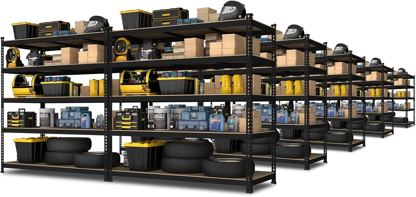 PrimeZone 48" x 24" x 72" Heavy Duty Storage Shelves, 5 Tier Adjustable Garage Storage Shelving