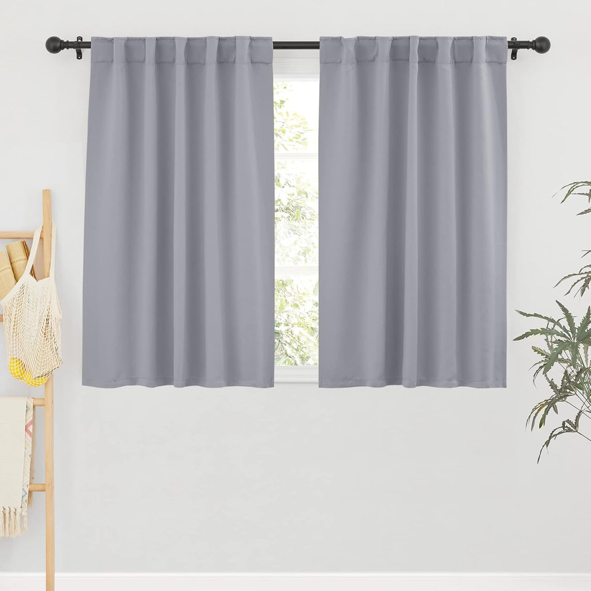 RYB HOME Blackout Curtains for Bedroom - Small Window Treatment Panels Full Privacy Thermal