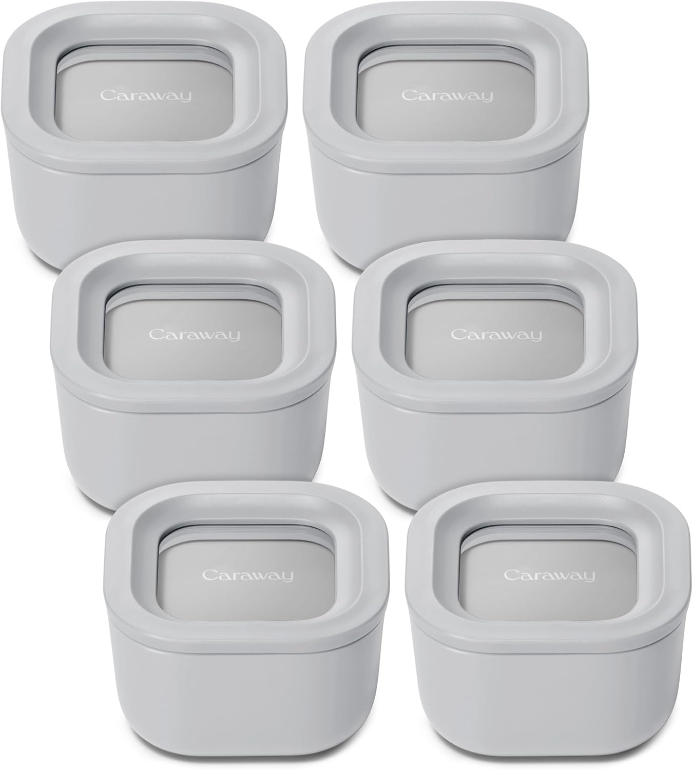 Caraway 6pc Food Storage Container Set - 1.75 Cup Glass Storage Container for Food (6) - Non-Toxic