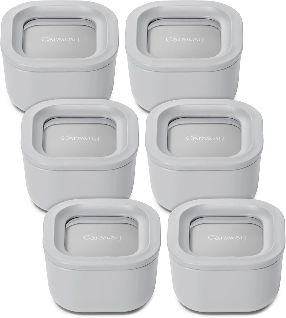 Caraway 6pc Food Storage Container Set - 1.75 Cup Glass Storage Container for Food (6) - Non-Toxic