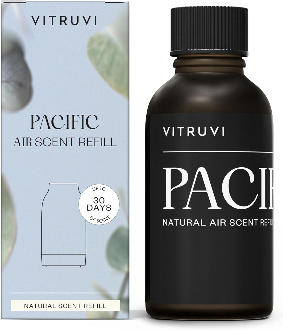 Pacific Waterless Diffuser Scent | Bergamot, Eucalyptus, and Lavender | Compatible with Vitruvi Air