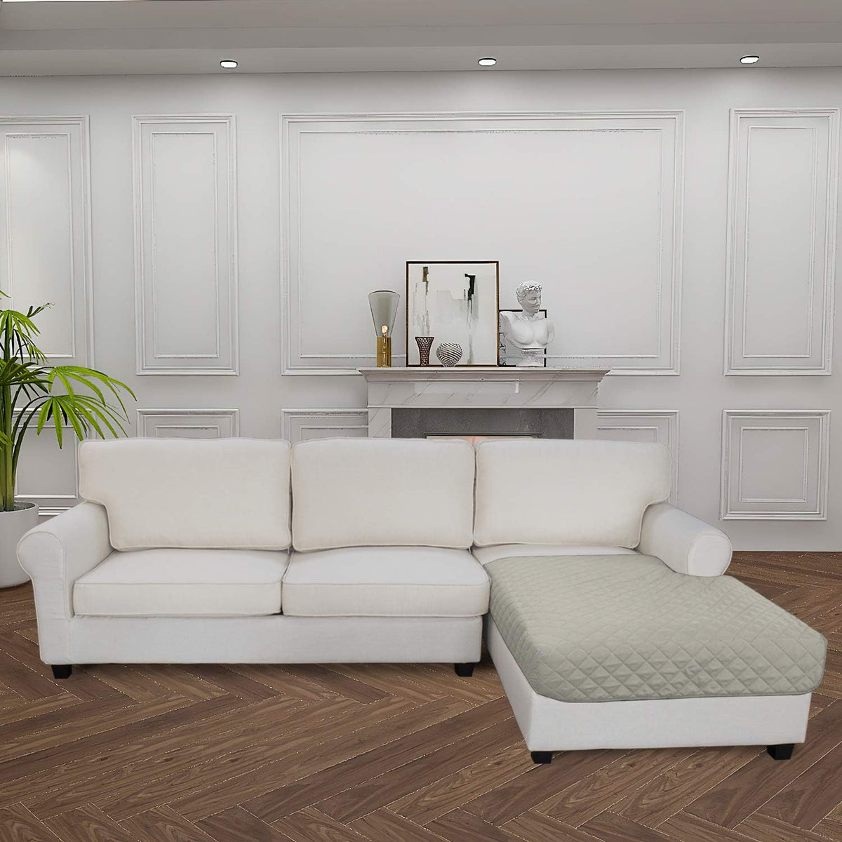 Easy-Going Sectional Couch Covers for Dogs L Shape Sofa Cover Reversible Sofa Slipcover Chaise