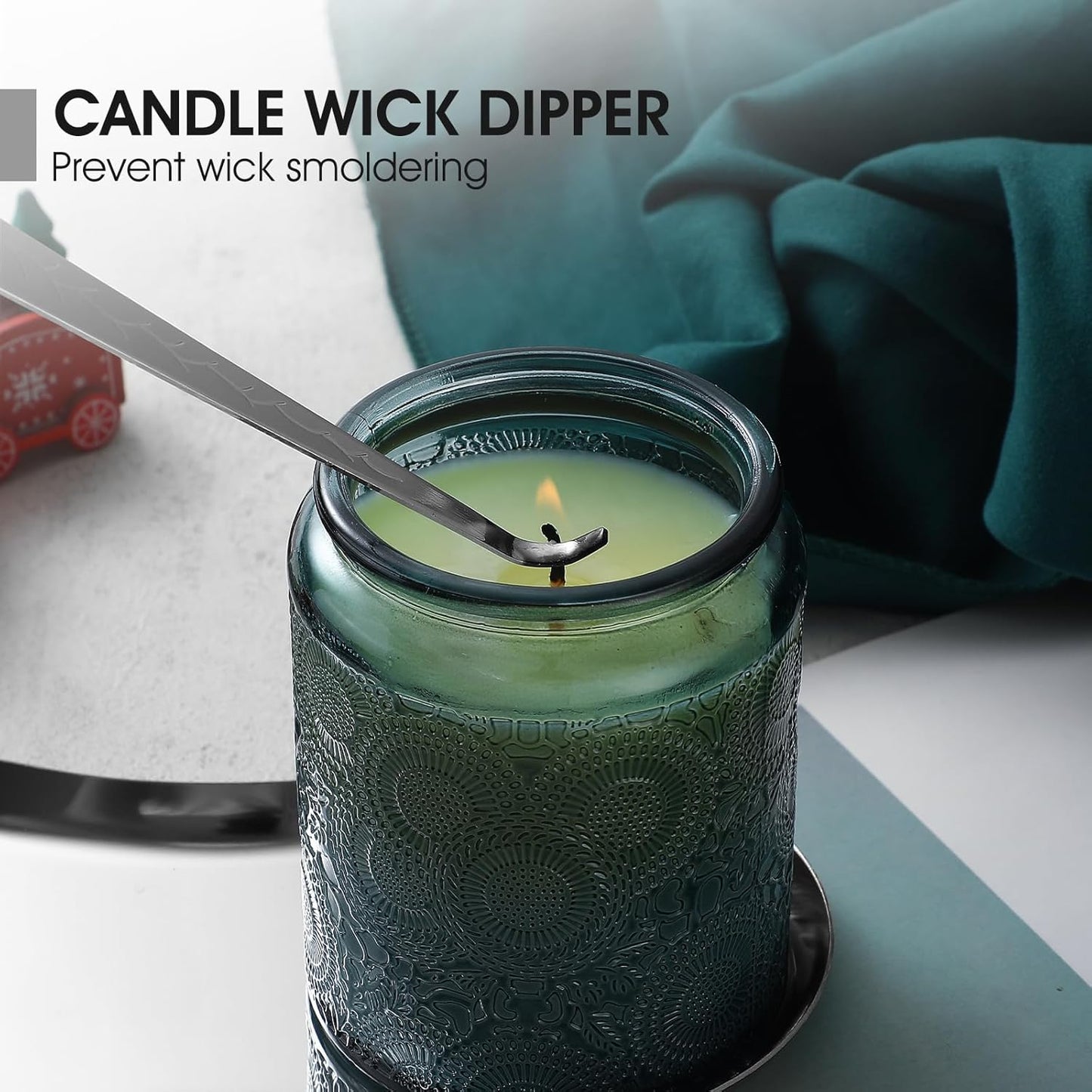PATOISE 4 in 1 Candle Accessory Set, Candle Wick Trimmer Cutter, Candle Snuffer, Candle Wick Dipper