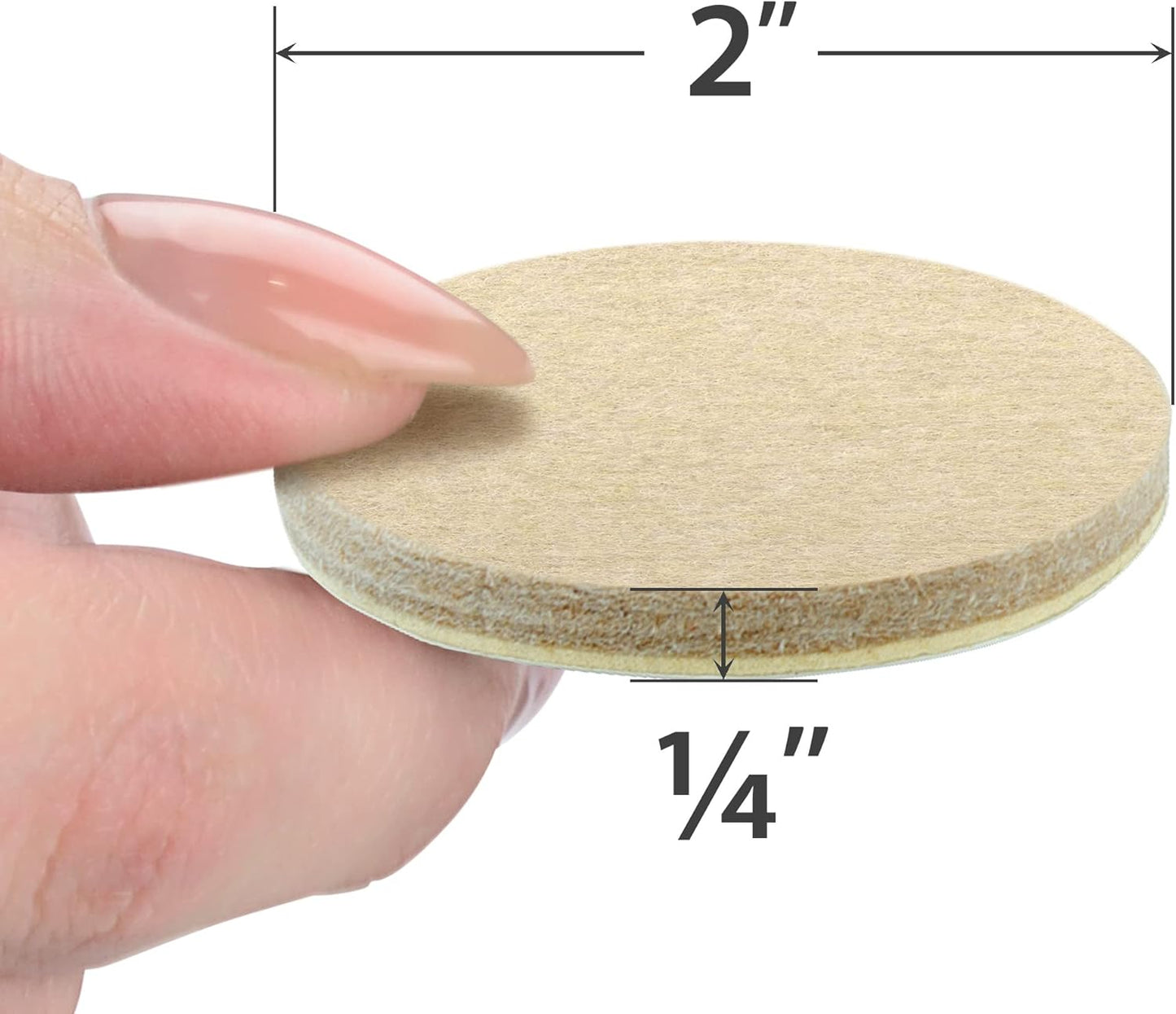 16 Heavy-Duty Felt Furniture Pads 2” 1/4” Thick X-Protector! Round Felt Pads for Furniture Feet