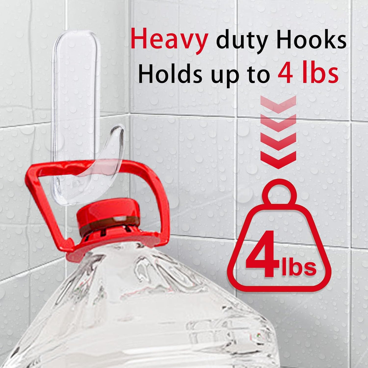 Wall Hooks for Hanging Heavy Duty, Medium 22 Self Adhesive Wall with 26 Strips no Damage