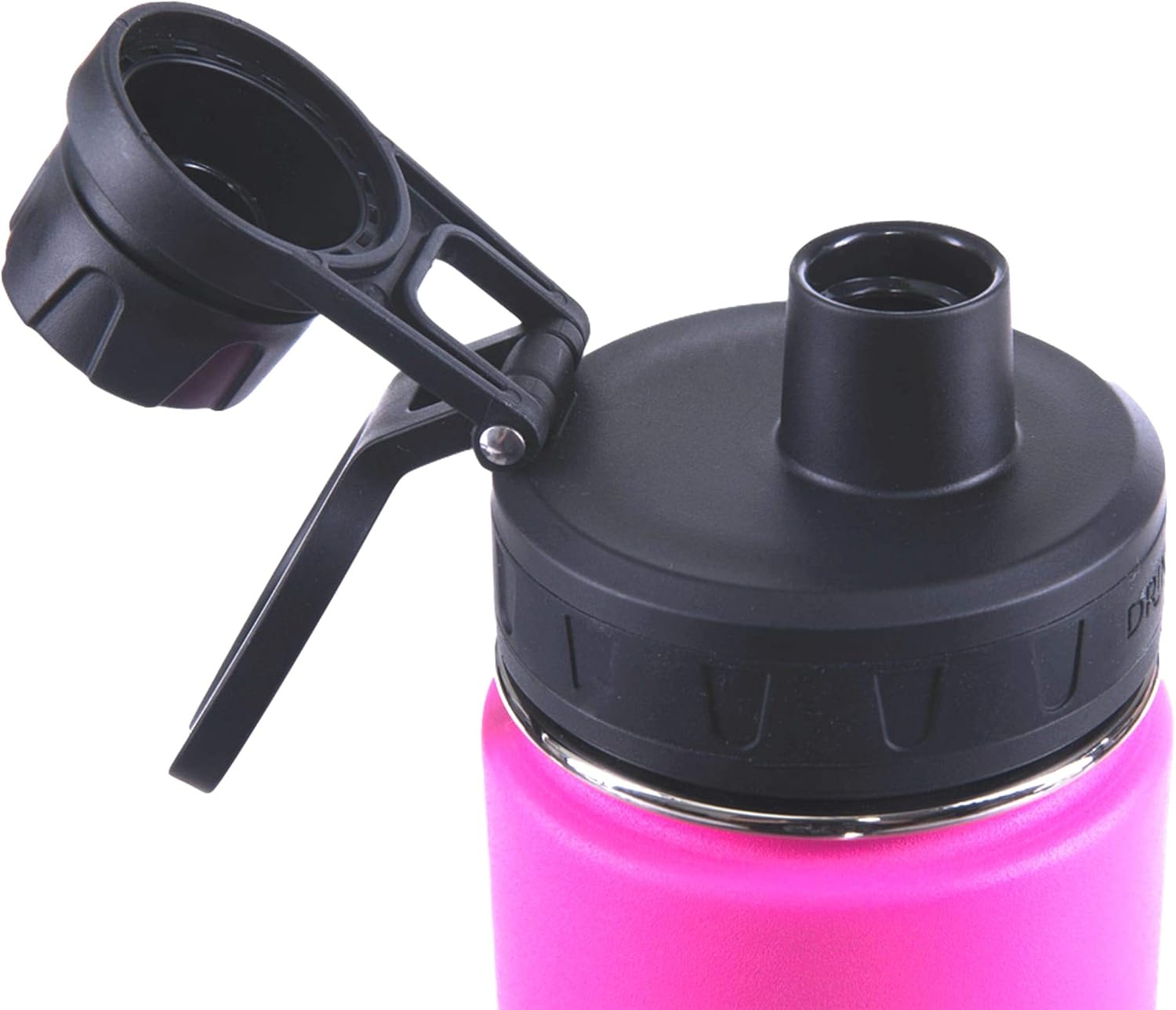 DRINCO Stainless Steel Water Bottle Spout Lid Vacuum Insulated Double Wall Water Bottle Wide Mouth