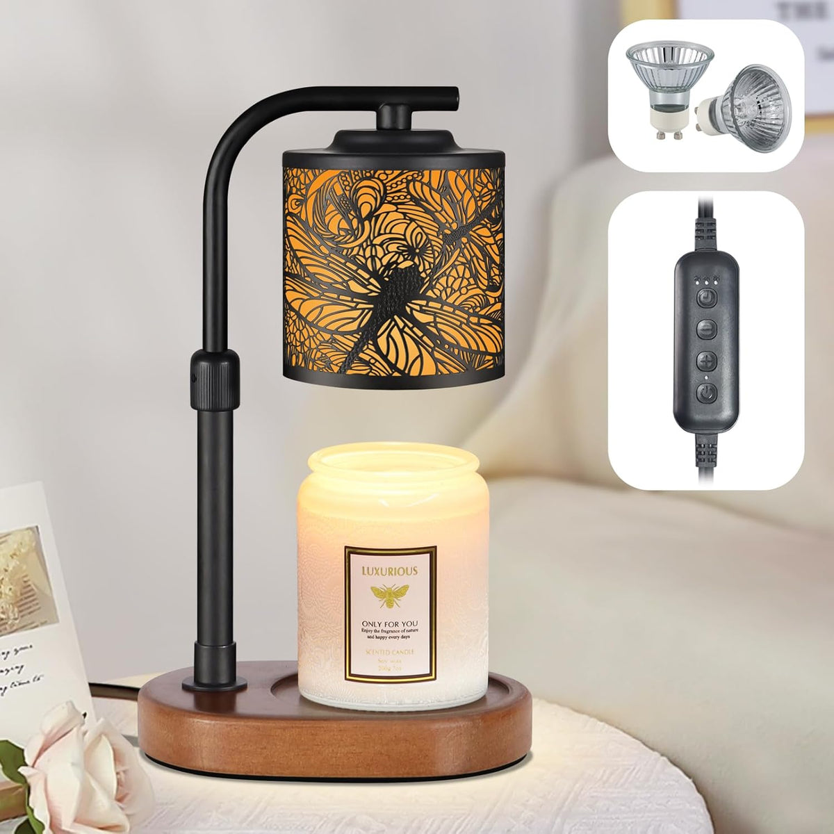 kobodon Candle Warmer Lamp with Timer, Electric Candle Lamp Warmer Birthday for Mom Women Home