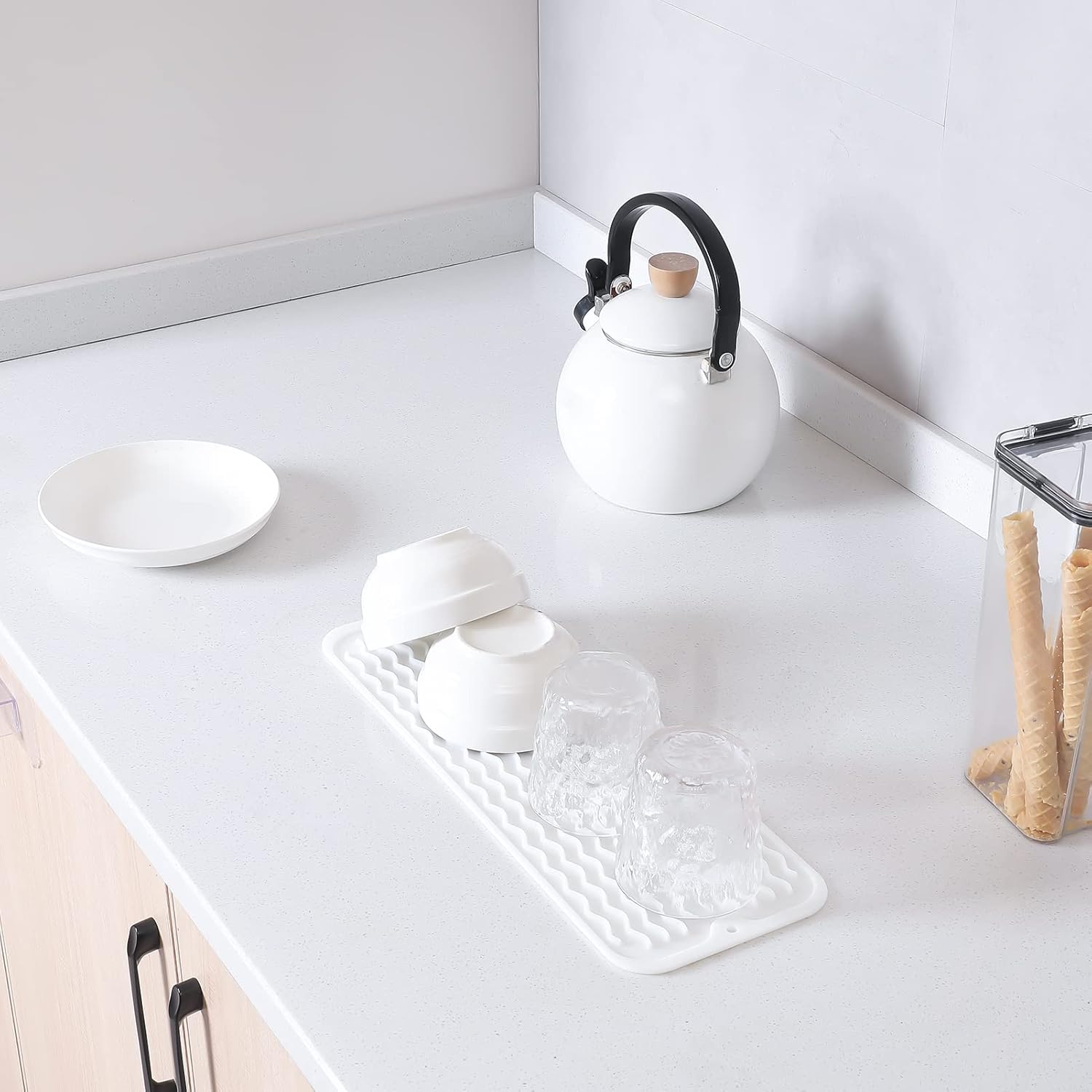 Silicone Dish Drying Mat for Multiple Usage,Easy clean,Eco-friendly,Heat-resistant Silicone Mat for