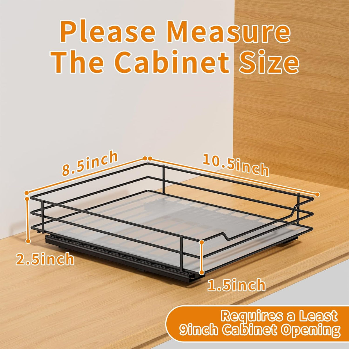 RCHYFEED Pull Out Spice Rack Organizer for Cabinet,Slide out Spice Organizer for Inside