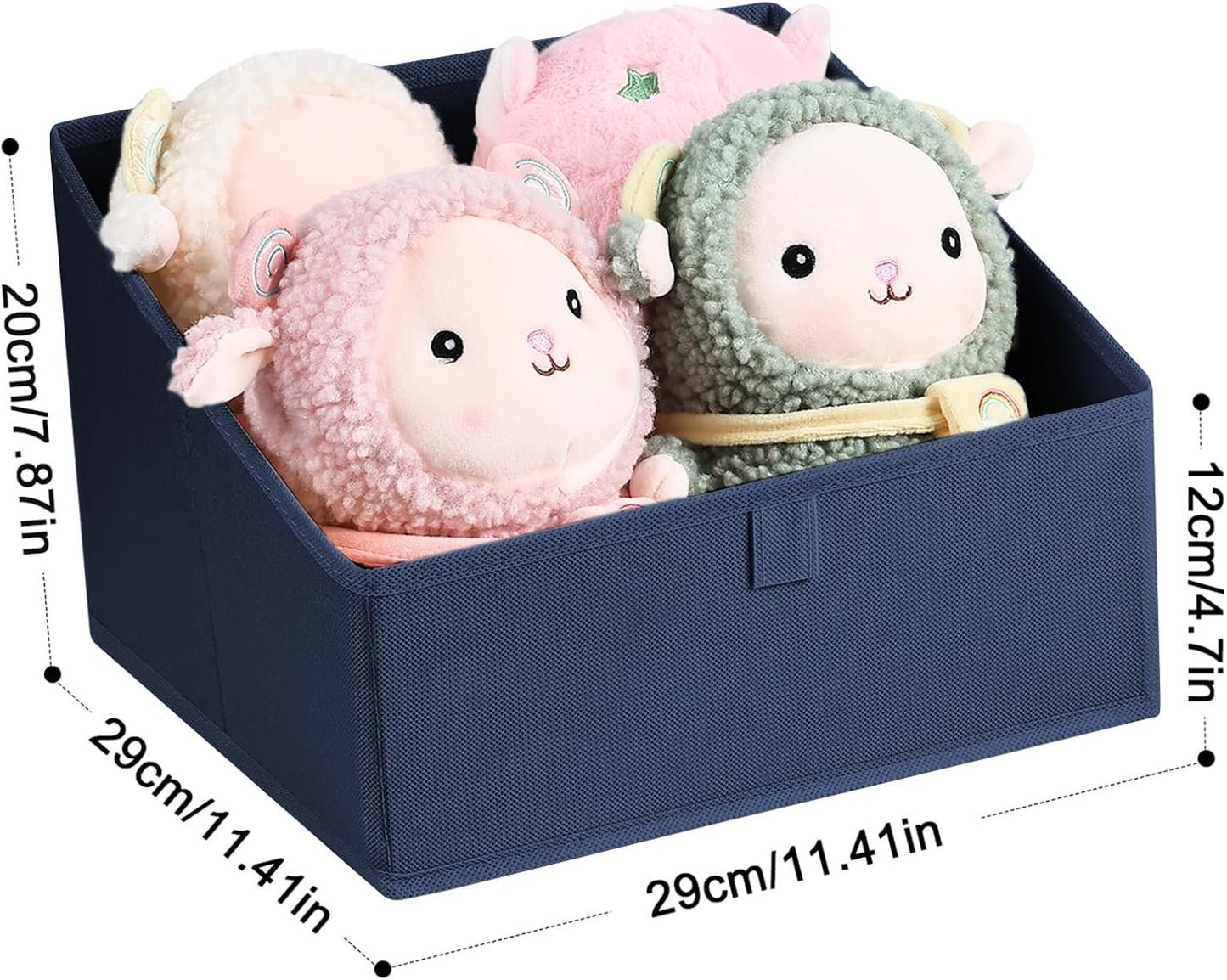 DIMJ Closet Storage Bins 6 Pack - Fabric Trapezoid Closet Organizer Bin, Foldable Storage Baskets