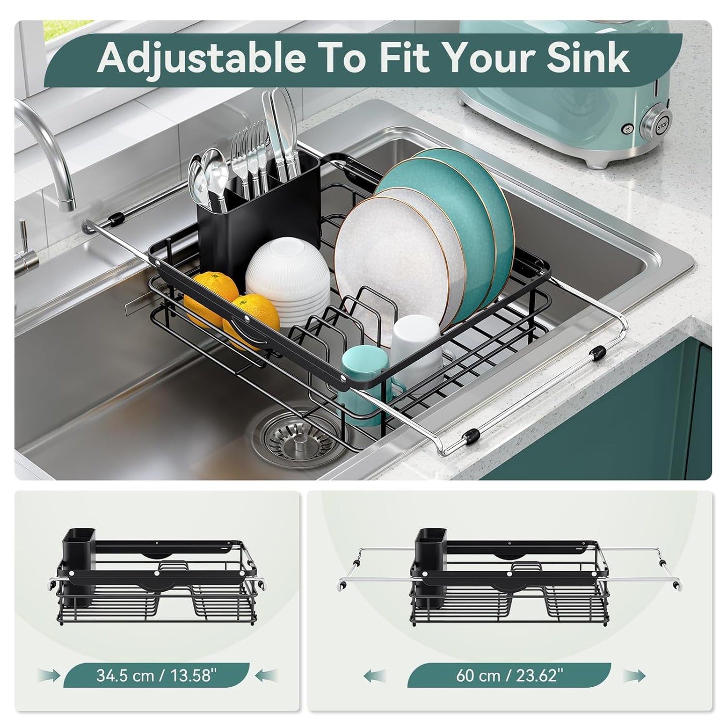 Over the Sink Dish Drying Rack,In Sink Dish Drying Racks,Expandable Dish Rack Over Sink
