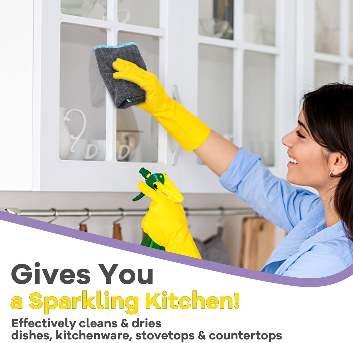 Airlab Microfiber Cleaning Cloth for Household Dust Rags for Cleaning All-Purpose Towels Streak