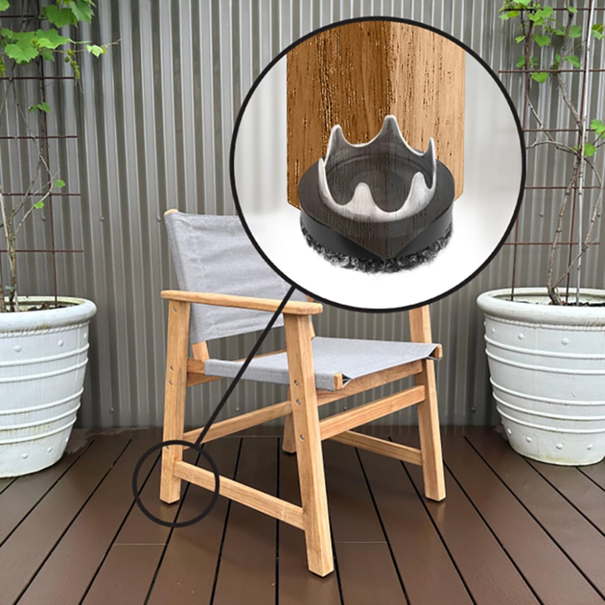 Gorilla Outdoor 1 inch Furniture Feet Floor Protectors/Weatherproof Berber Glides (Set of 8) Hammer