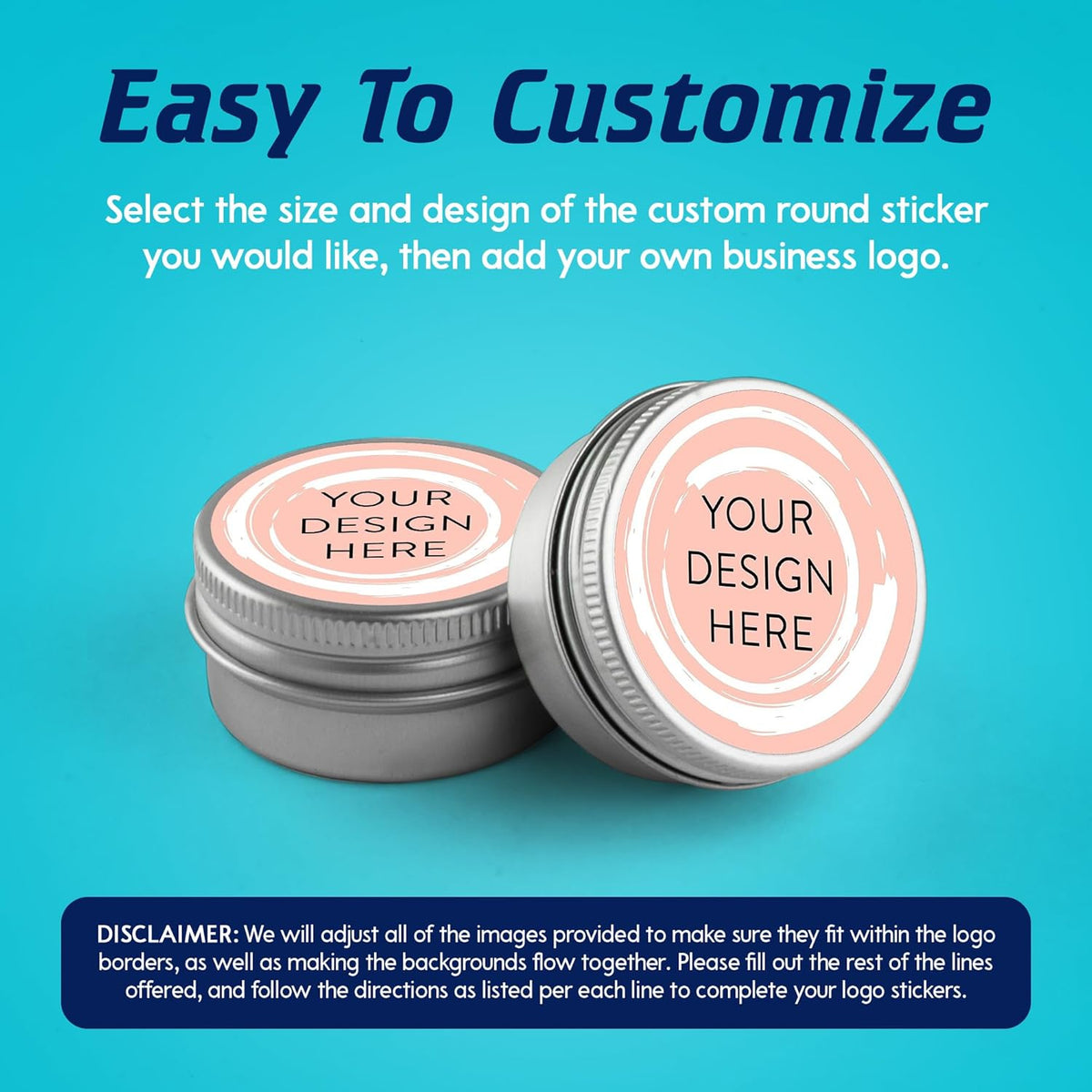 100 Custom Vinyl Stickers - Upload Your own Image, Text, Design, Logo - Personalized Logo Labels