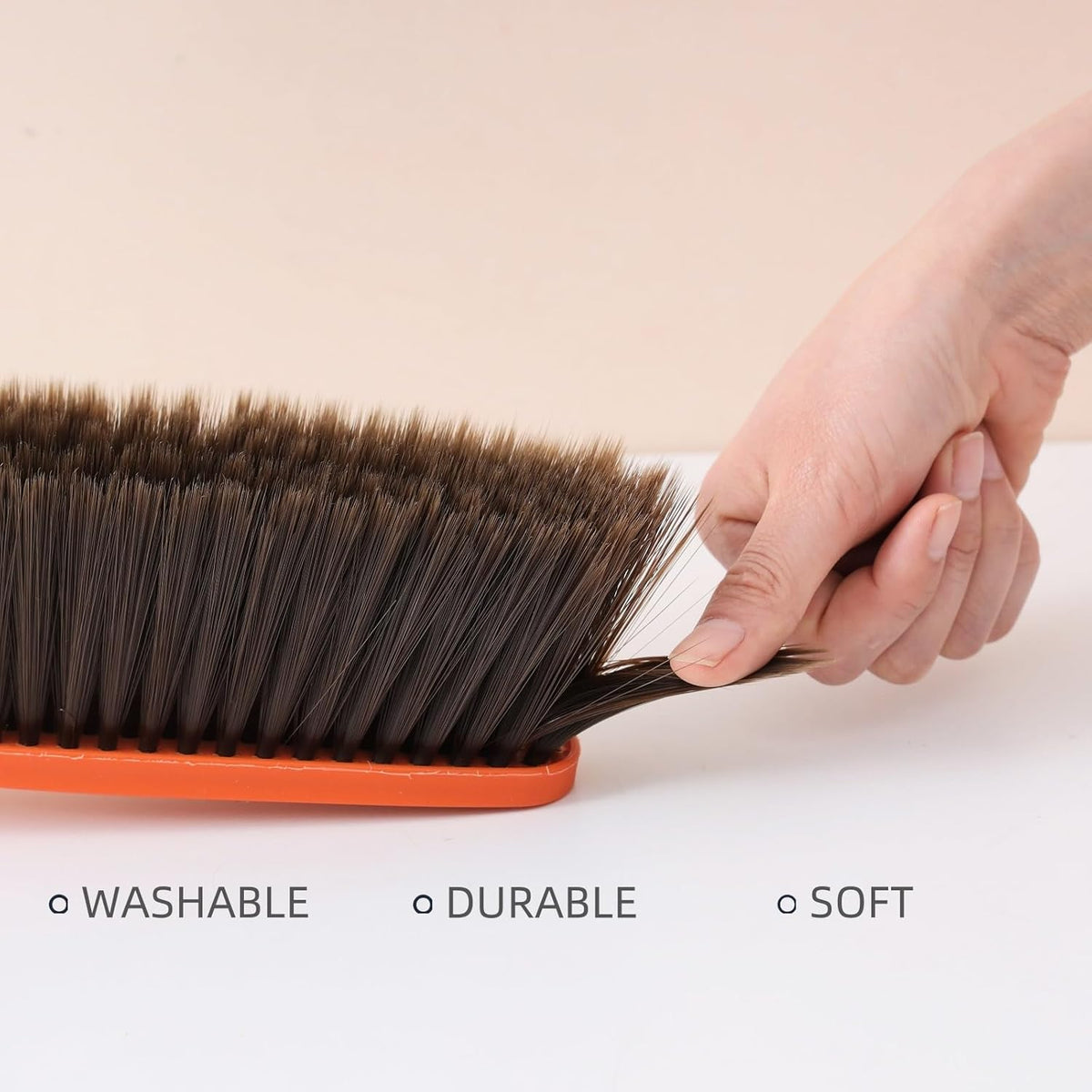 1 Pack 15" Hand Broom Brush,Soft Bristle Cleaning Brush,Counter Brush, Crumb Debris Sweeping