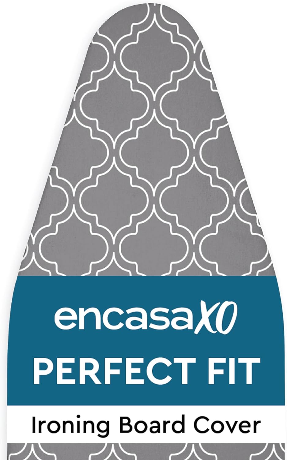Encasa XO Ironing Board Cover and Pad 49"x18" - Thick 3mm Felt Padding, Drawstring Tightening &
