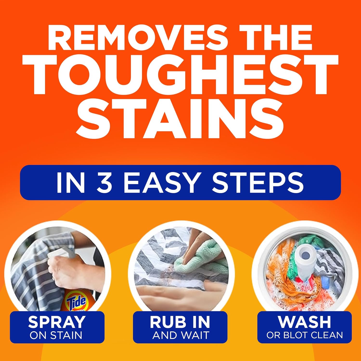 Tide Laundry Stain Remover with Oxi, Rescue Clothes, Upholstery, Carpet and more from Tough Stains
