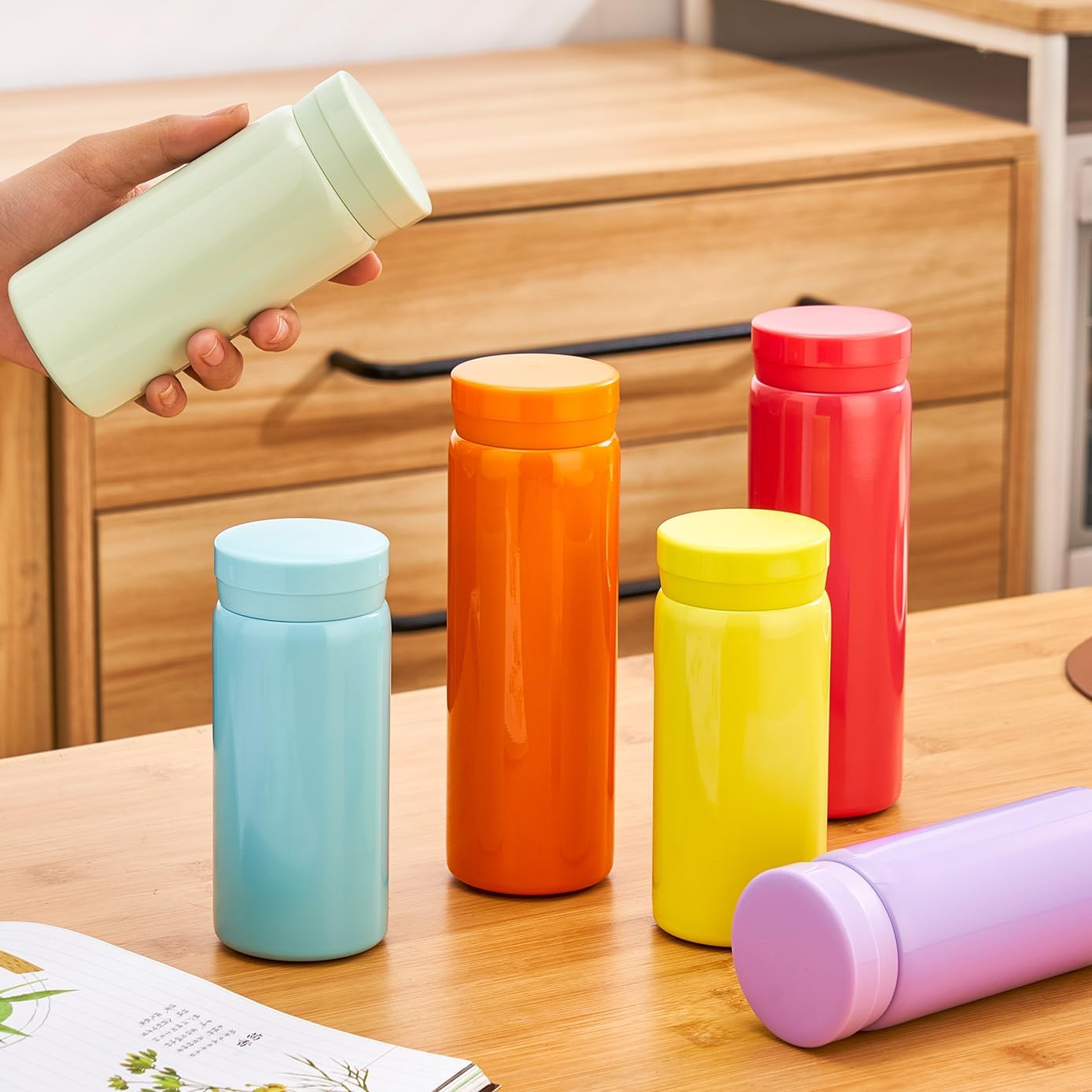 10oz Mini Water Bottle Stainless Steel Thermos Small Flask - Insulated Vacuum, Leak Proof, Keeps