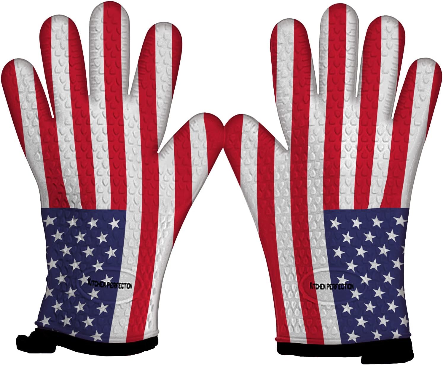 Kitchen perfection XL Silicone Smoker Oven Gloves-Extreme Heat Resistant BBQ Gloves-Handle Hot Food