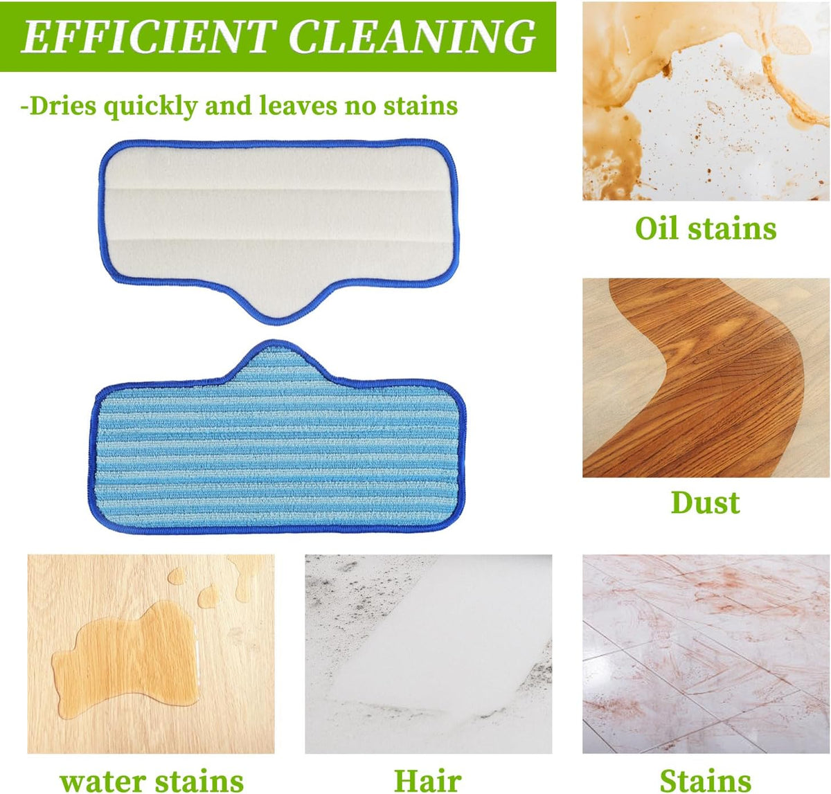 Reusable Microfiber Steam Mop Pad fit for Dupray Neat Steam Cleaner Steam Mop Cleaning Pads(Pack of