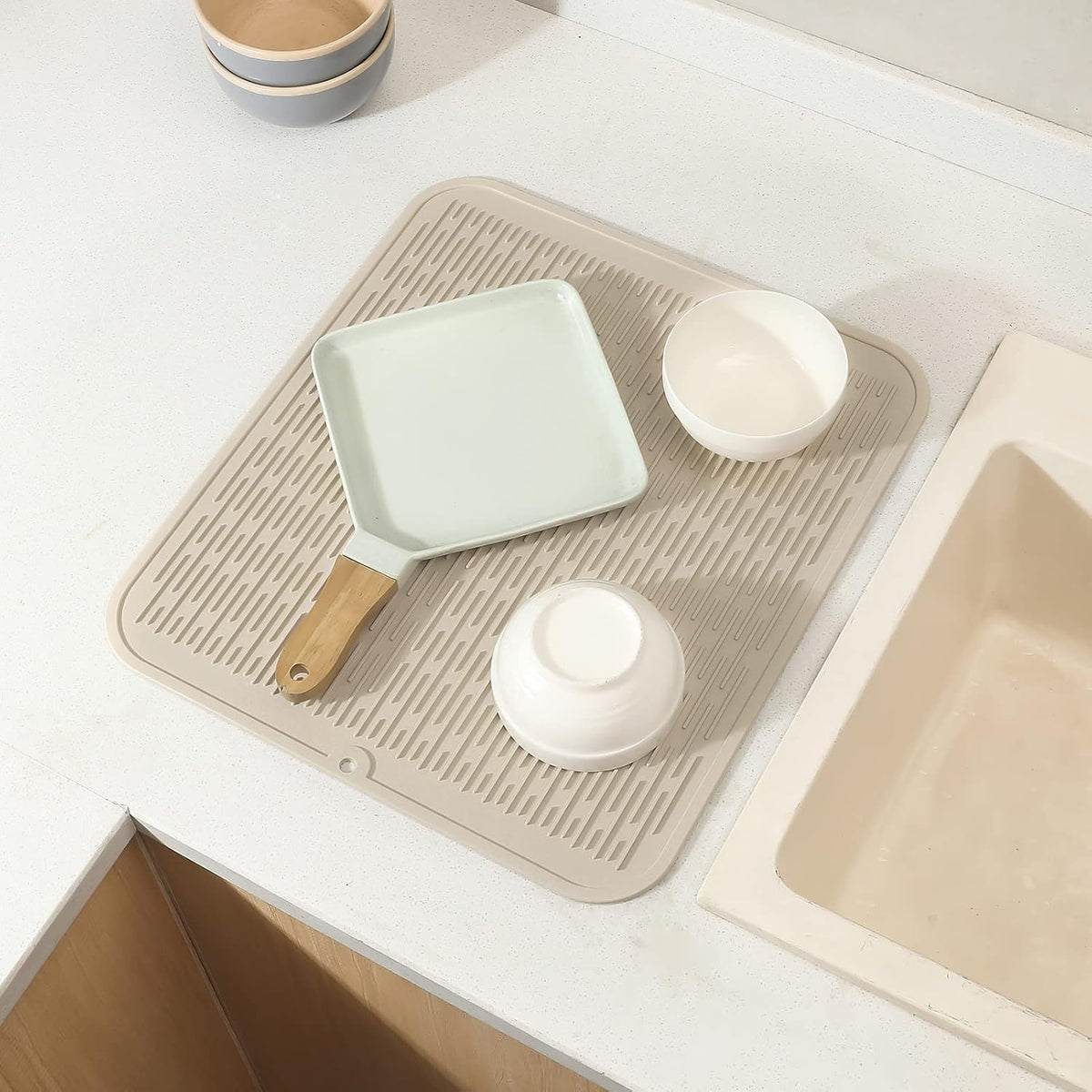 Silicone Dish Drying Mat for Multiple Usage,Easy clean,Eco-friendly,Heat-resistant Silicone Mat for