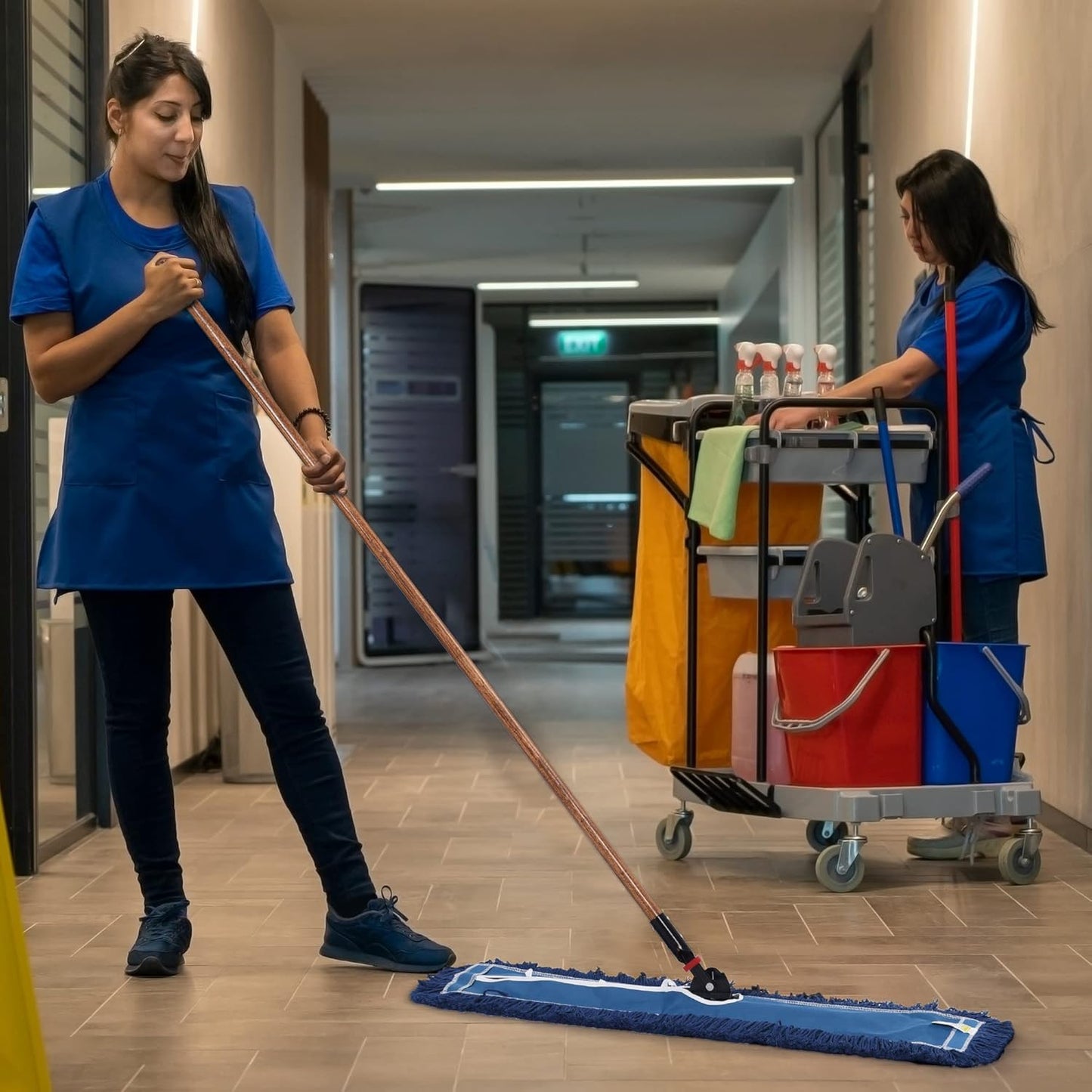 MATTHEW CLEANING 36'' Industrial Strength Cotton Dust Mop Refill Washable Replacement Heads For