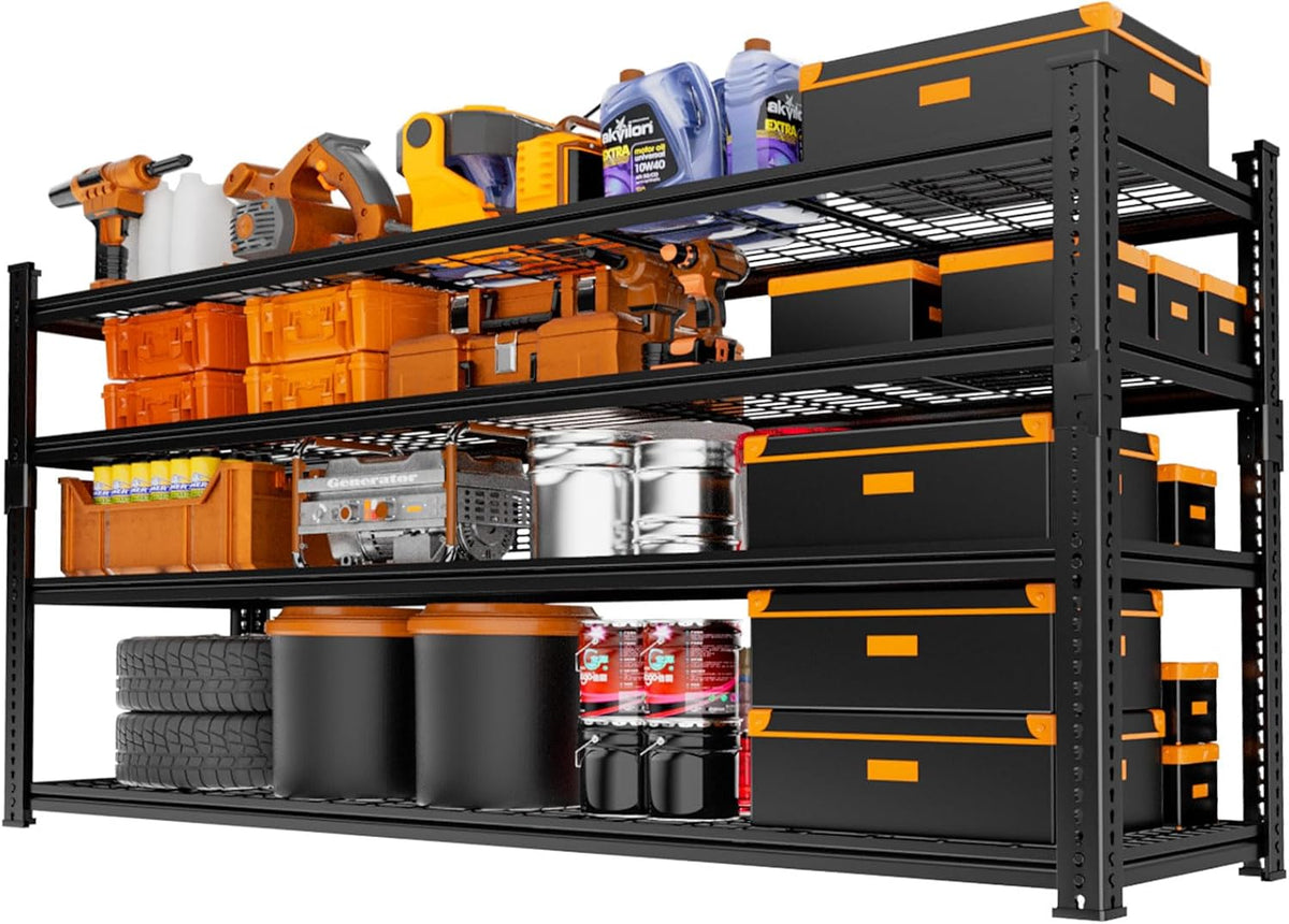 Storage Shelves Heavy Duty, 60"L x 24"W x 60"H Garage Wire Shelving Unit Loads 2640LBS, 4-tier