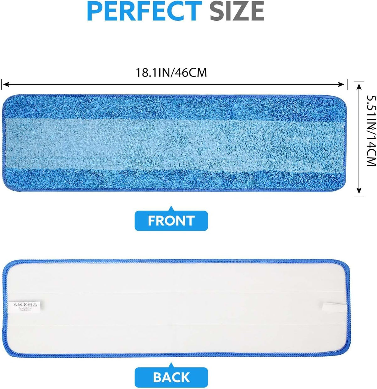6 Pack Microfiber Cleaning Pads are Compatible with Bona Mop,18 Inch Replaceable Mop Pad