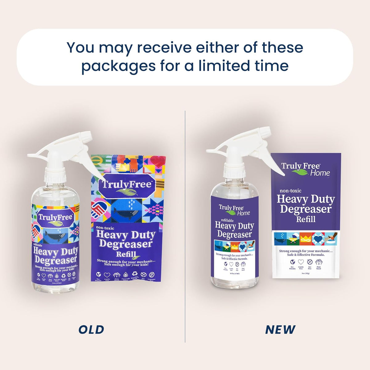 Truly Free Heavy Duty Degreaser- Grease Remover & Grime Cleaner for Kitchen, Automotive & More
