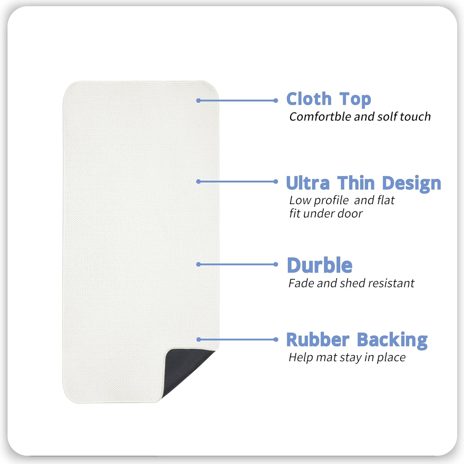 Bath Mat,Ultra Thin Bathroom Runner Rugs,Large Bath Mats for Bathroom,Quick Dry,Non-Slip,Machine