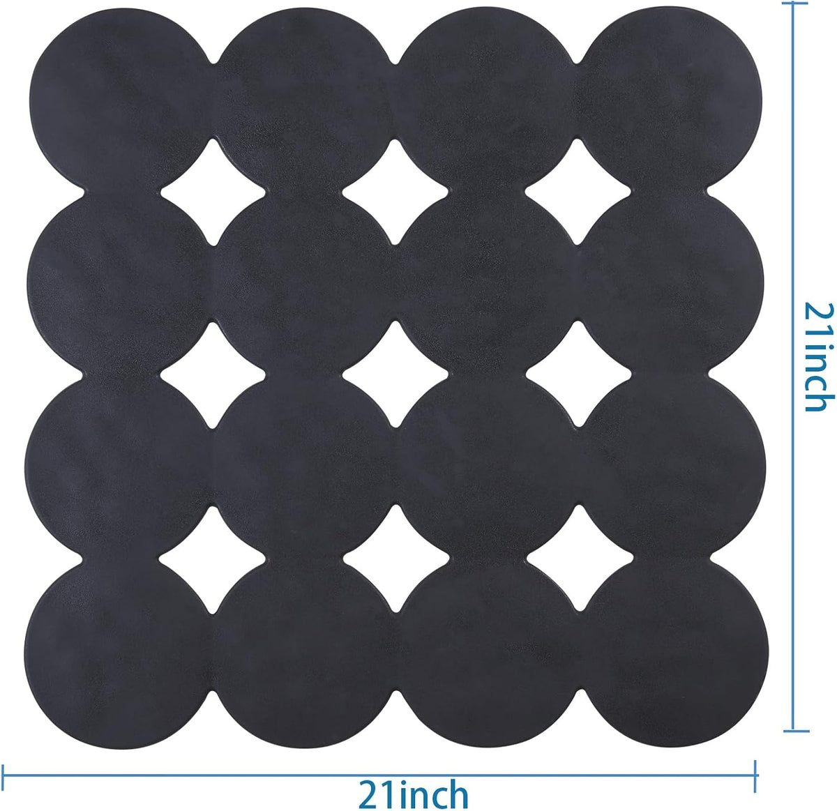 Square Shower Mat Nonslip - Rubber Bathtub Mat with Suction Cups for Inside Shower Bathroom Floor