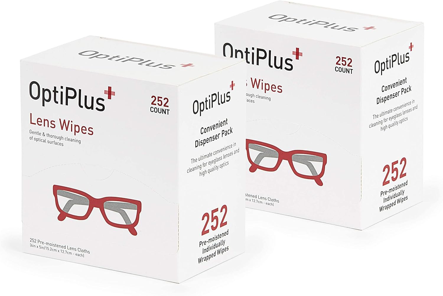 OptiPlus Eyeglass Lens Wipes l Pre-Moistened l Cleaning Wipes for Glasses, Smart Phones, Optical