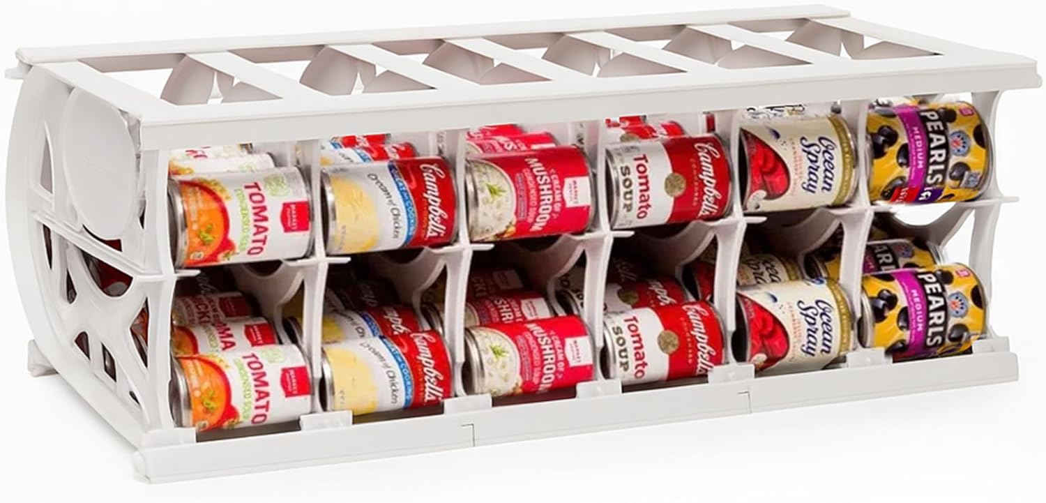 Shelf Reliance Cansolidator Pantry Plus - 1-Pack Can Organizer for Pantry, Stackable Soda Can