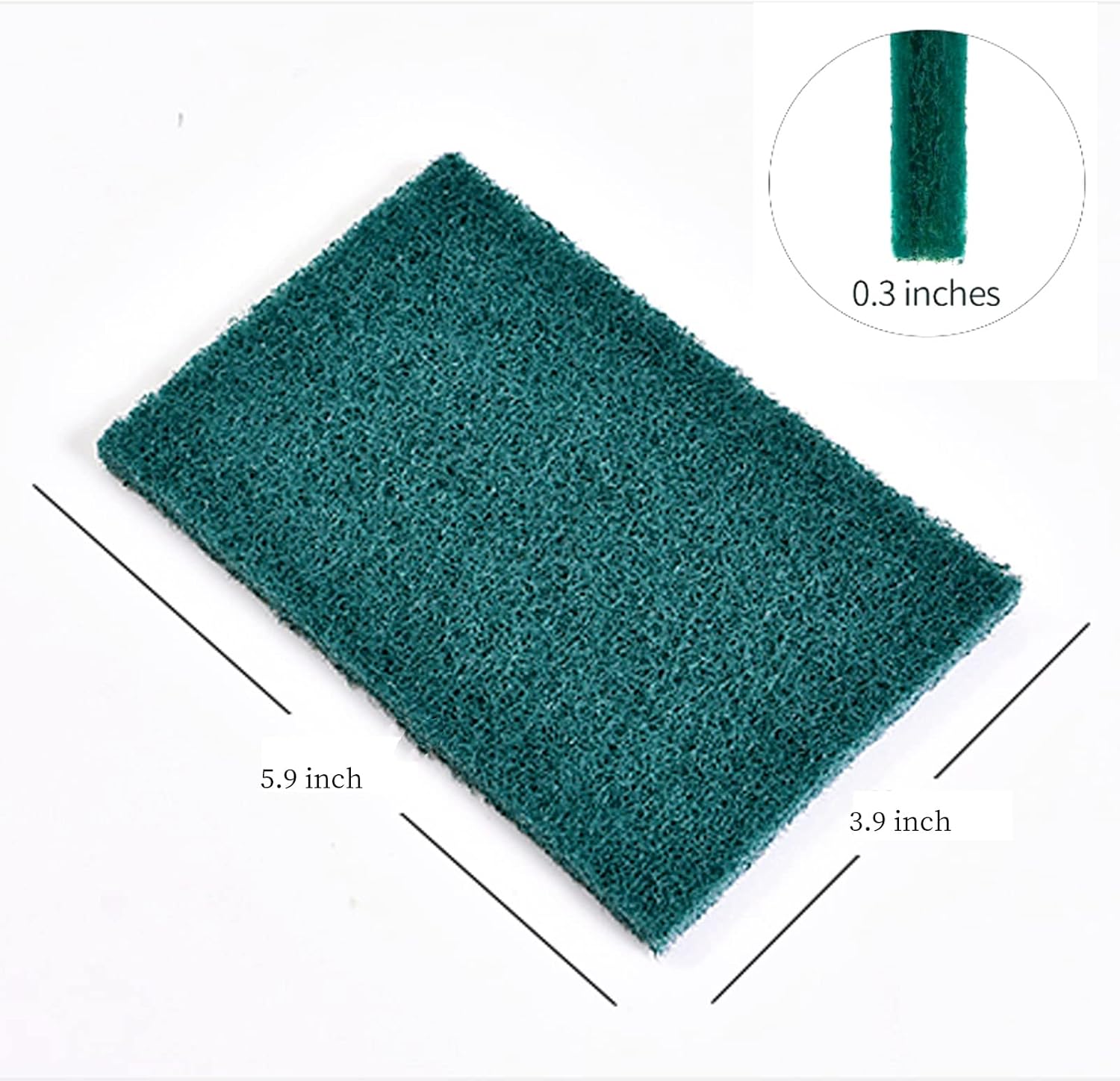 Heavy Duty Scour Pads Sponge Dish Scrubber Non-Scratch Green Reusable Household Scrub Pads for
