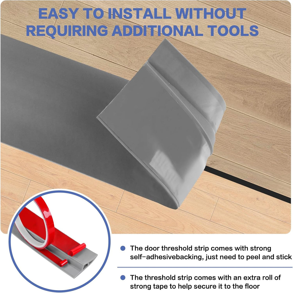 Floor Transition Strip Vinyl Door Threshold Ramp Self Adhesive Carpet Edging Strip Doorway Edge