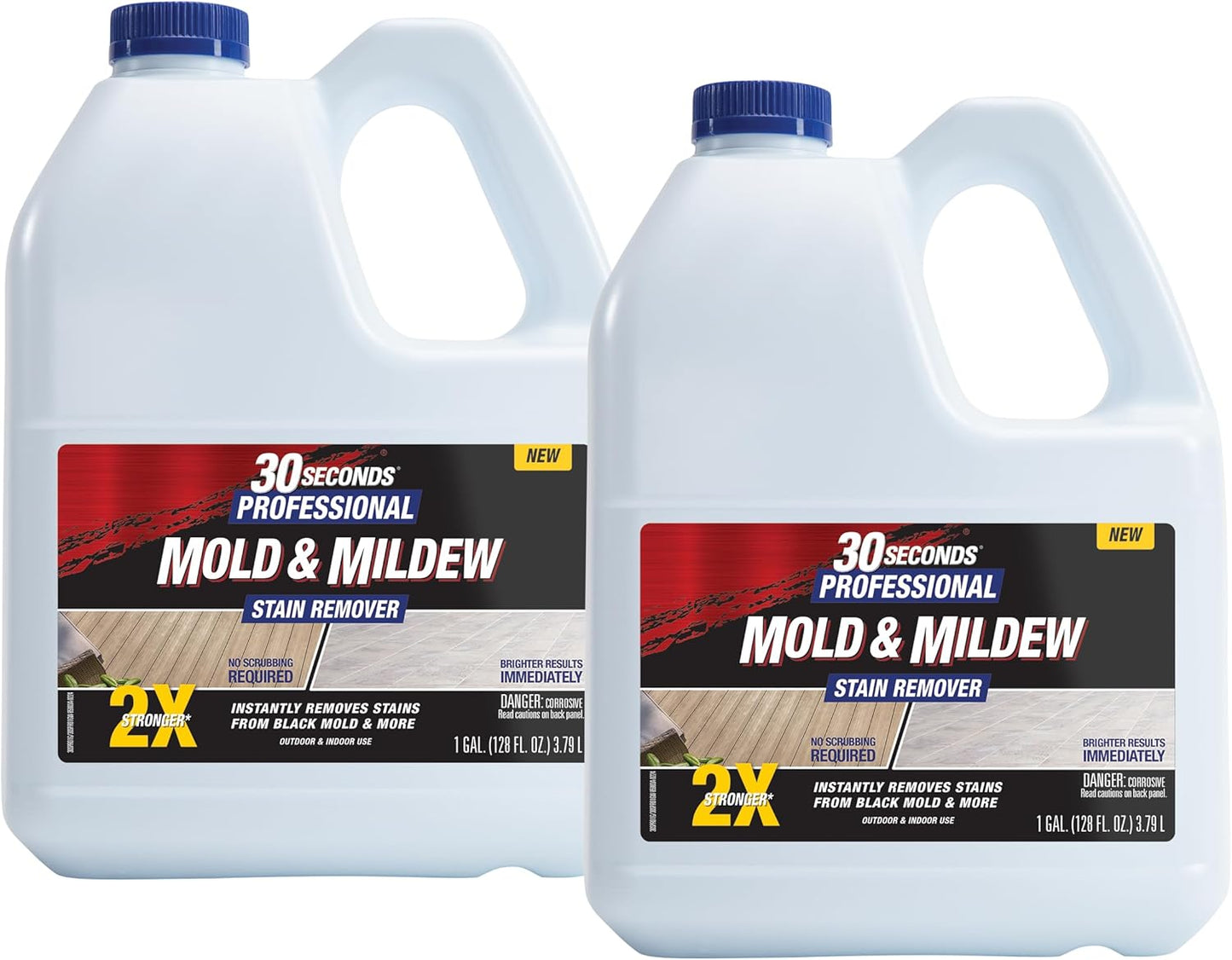 30 SECONDS Pro Mold and Mildew Stain Remover | Scrub Free | Brighter Results Instantly | Ready To
