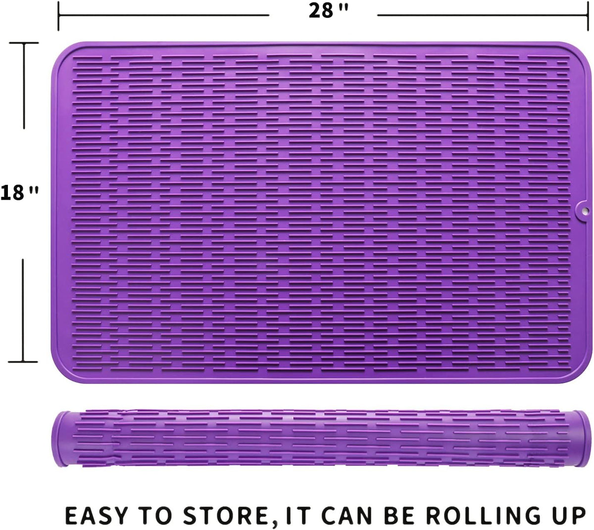 Silicone Dish Drying Mat for Multiple Usage,Easy clean,Eco-friendly,Heat-resistant Silicone Mat for
