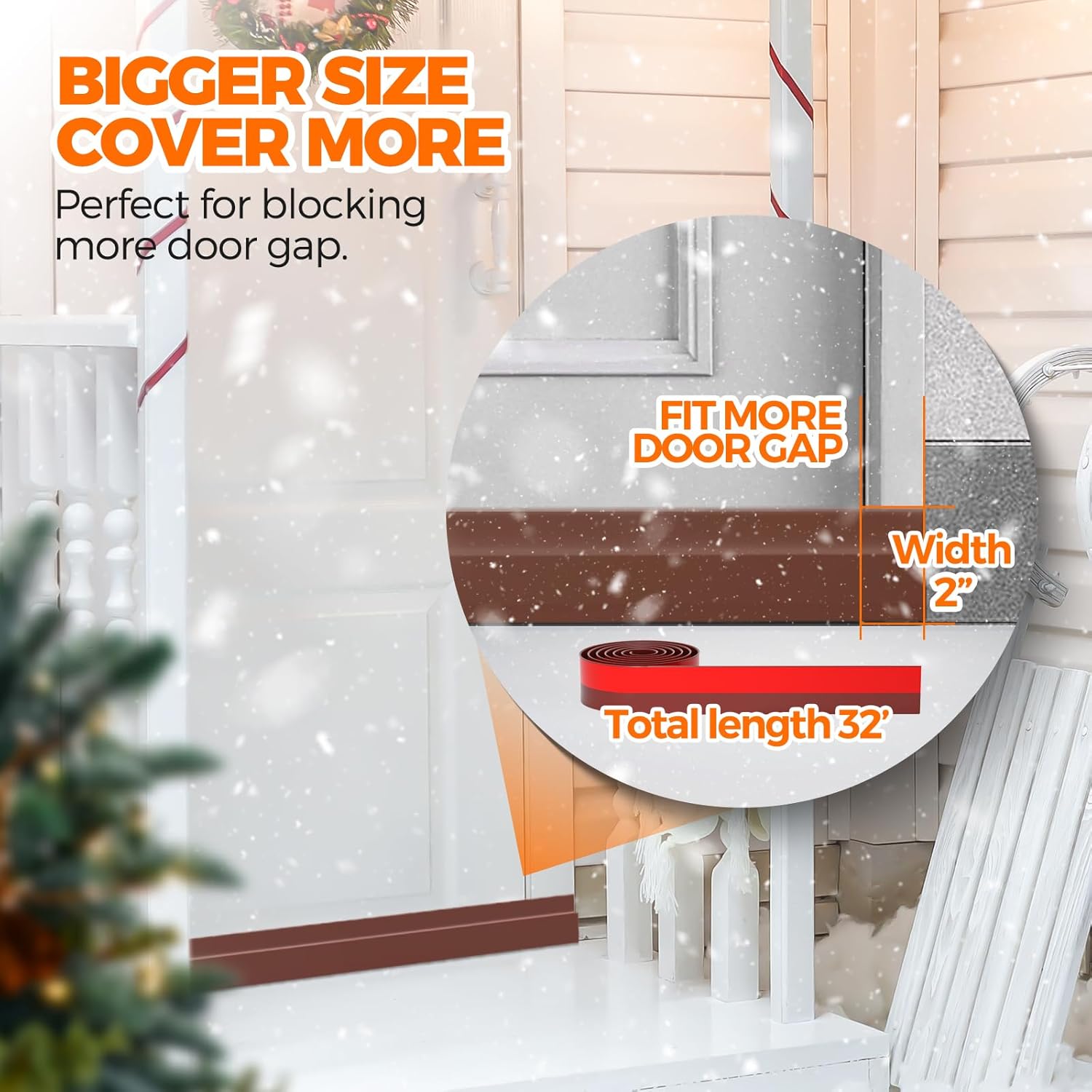 Holikme Door Draft Stopper Under Door Draft Blocker Insulator Doors Sweep Weather Stripping Noise