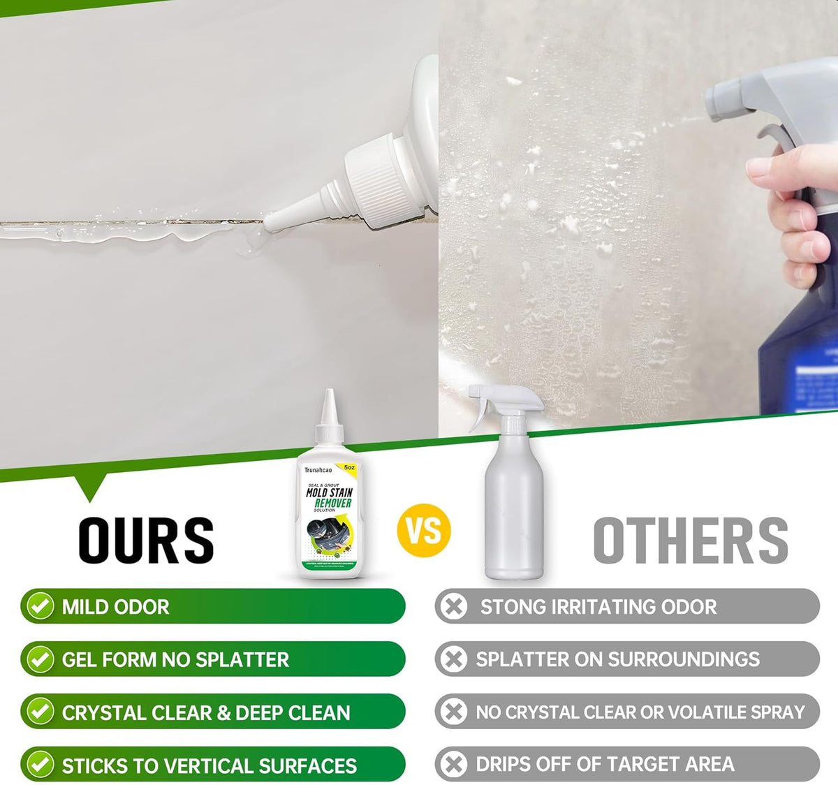 Stain Remover Gel Cleaner, Home Stain Remover Cleaner for Front Loader Washing Machine Black Stain