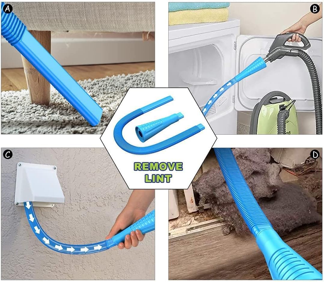 Sealegend 15-Piece 25-Feet Dryer Vent Cleaner Kit, Dryer Cleaning Tools, Omnidirectional Dryer Lint