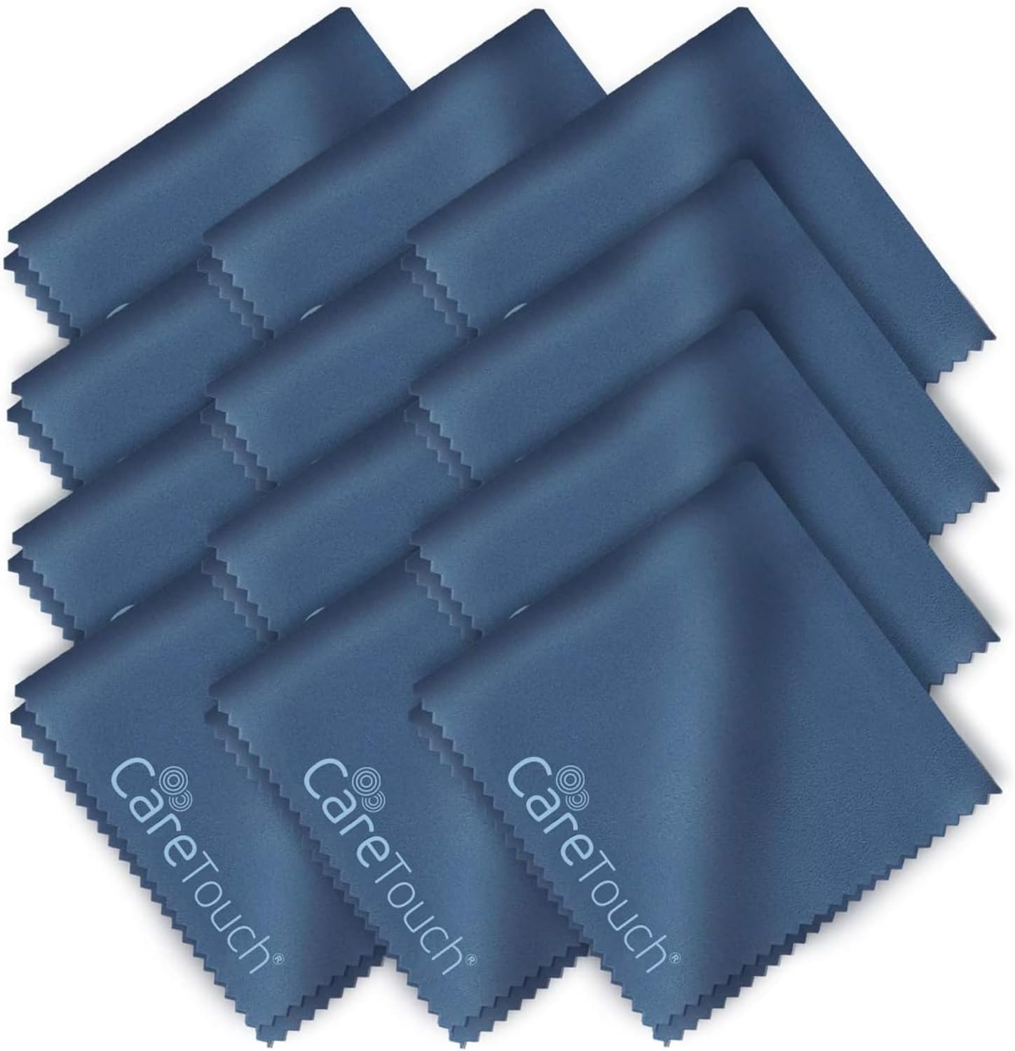 Care Touch Eyeglass Cleaning Cloth - 12 Pack of Microfiber Cleaning Cloth for Glasses, Lenses